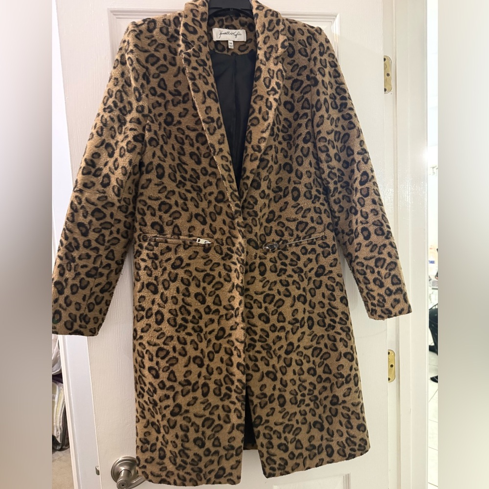 Kendall & Kylie Brown Leopard Teddy Jacket